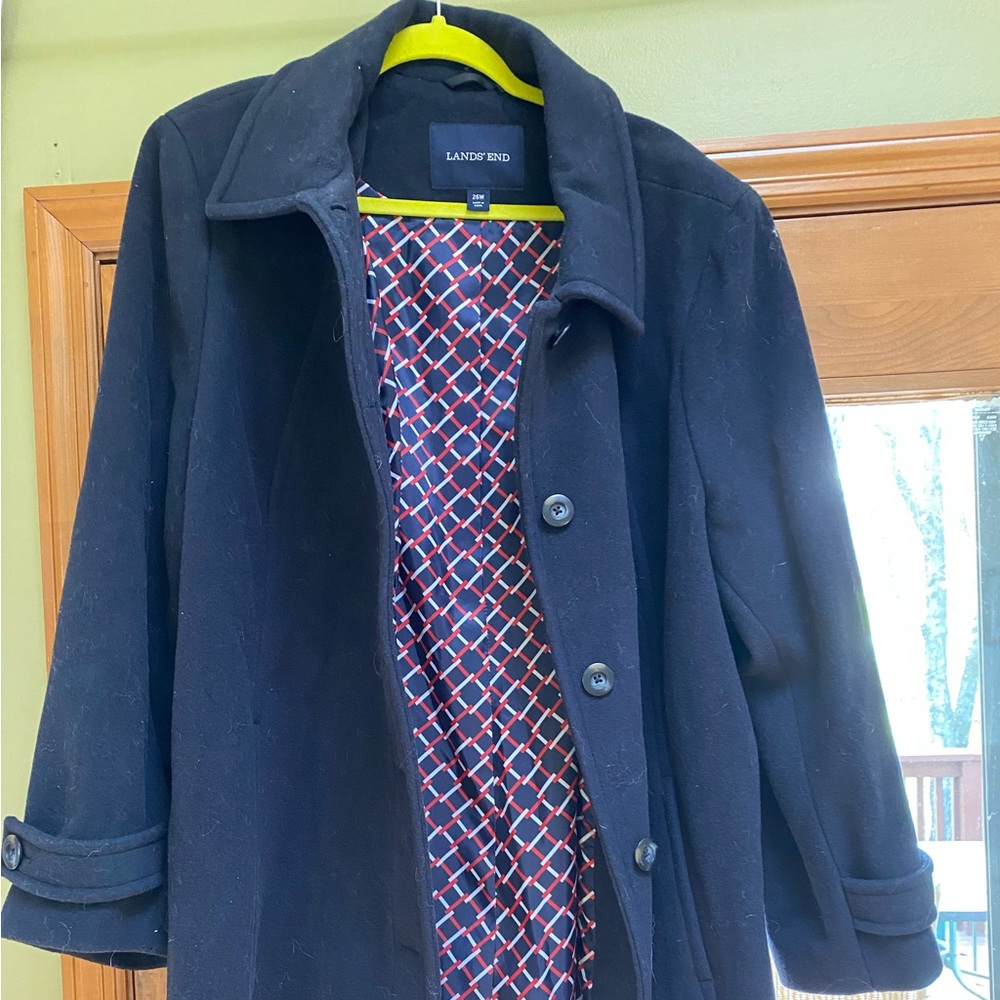 Lands End Black wool coat woman’s plus size 3x.